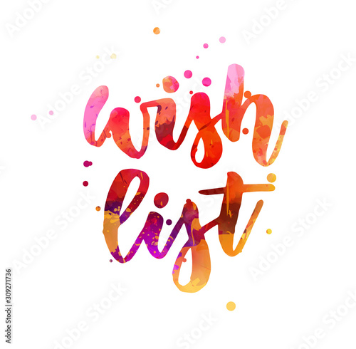 Wish list lettering