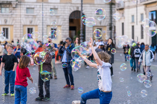 Photography Bubbles in the center of Rome