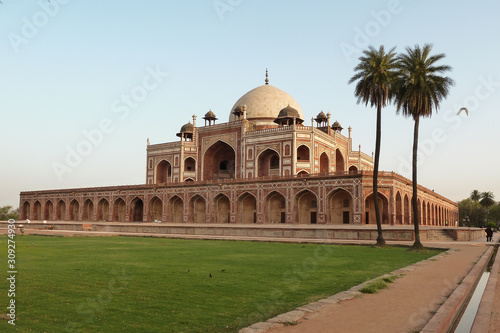 Main building of the Humayun's Tomb. Tomb of the Mughal Emperor Humayun in Delhi, India. Declared a UNESCO World Heritage Site in 1993
