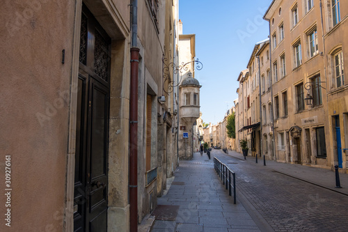 Walk along the streets of the historic center of Nancy  Lorraine  France