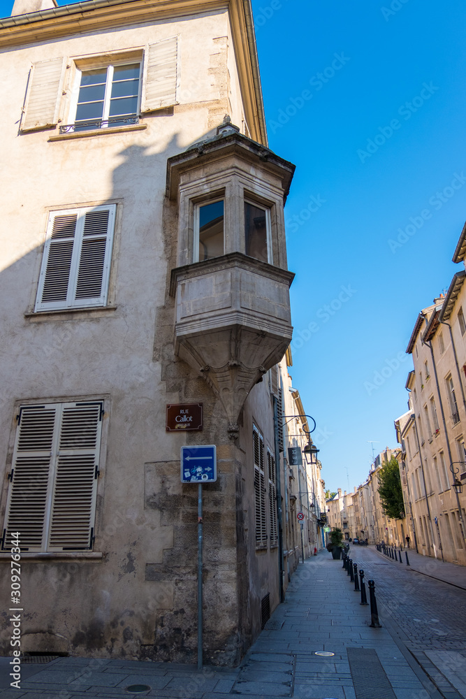 Antique building view in Old Town Nancy, France