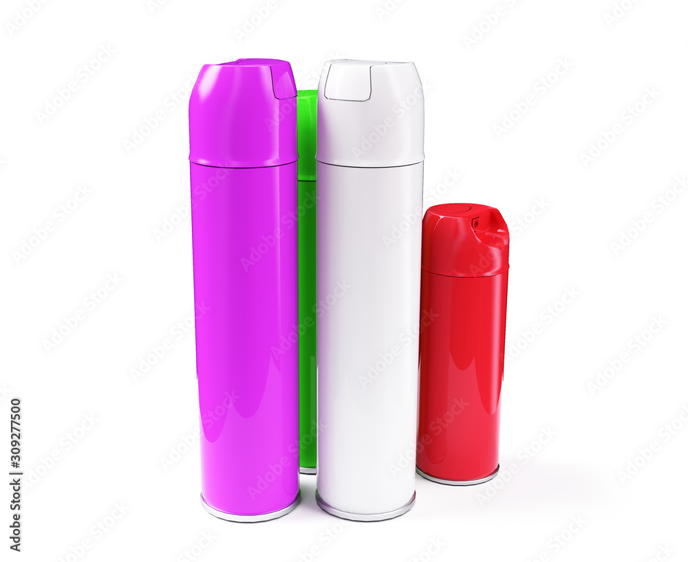 3d render of blank white spray paint can 3d render of blank white spray paint can