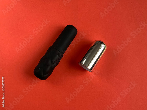 Vibrator. Sex toy on red background.Useful for adult