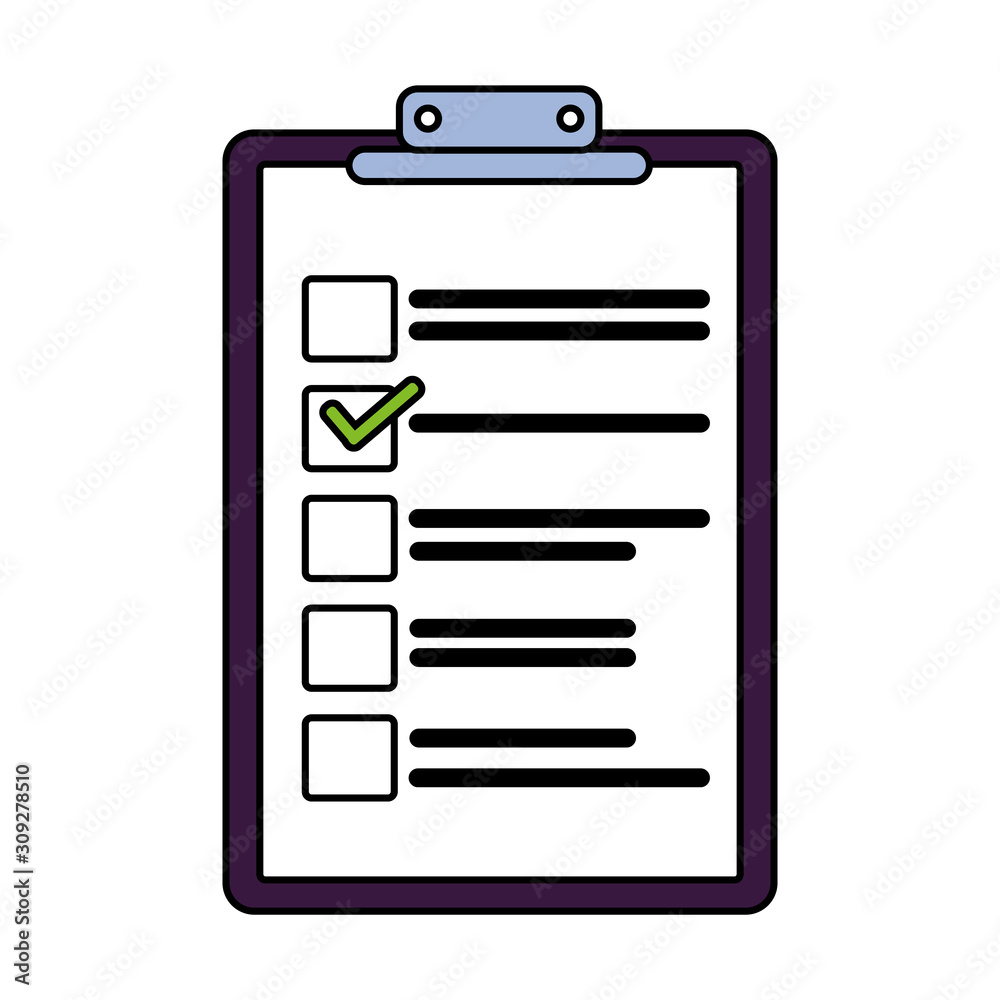 clipboard with paper sheets in white background clipboard with paper sheets in white background