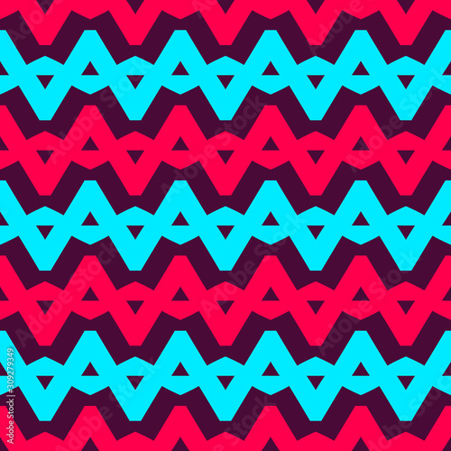 Seamless pattern with bright geometric ornament.