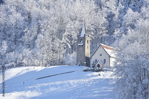 church in winter