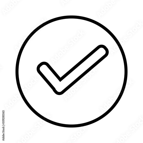 tick check mark on white background