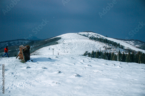 Monte Bianditz in Oiartzun, Gipuzkoa / Spain »; January 2017: Enjoying the winter landscape on Mount Bianditz photo