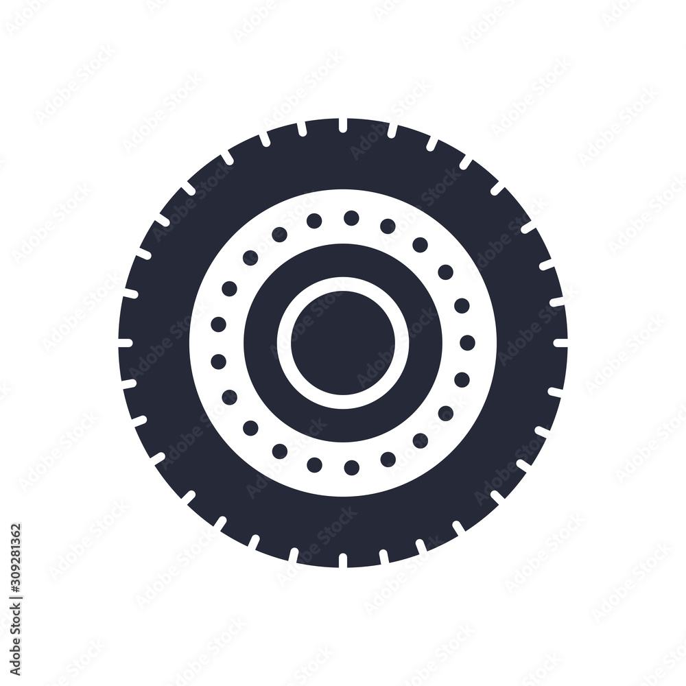 car tyre assembly piece flat icon car tyre assembly piece flat icon
