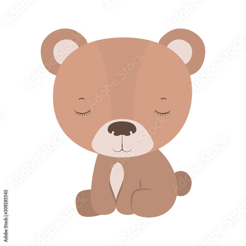 Isolated cute bear cartoon vector design