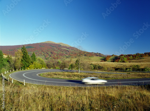 view to Polonina Carynska Mountain, Bieszczady Mountains, Carpathian Mountains, Poland