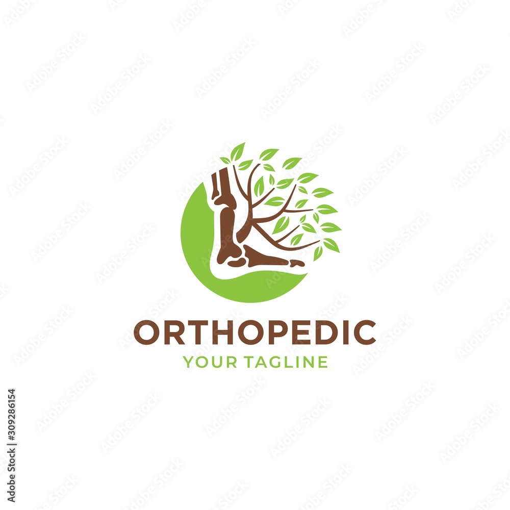 Orthopedic health logo design vector template Orthopedic health logo design vector template