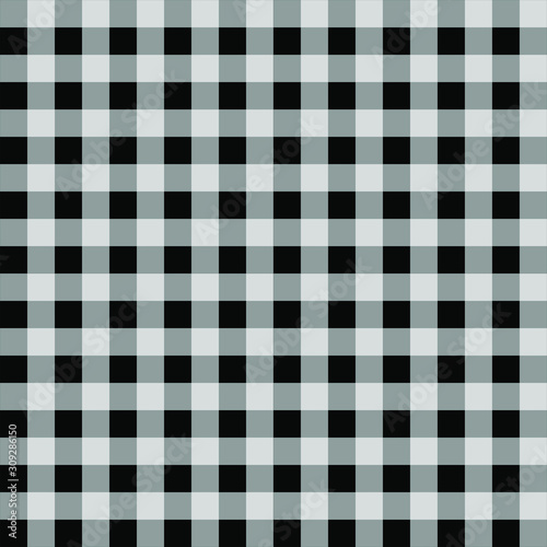 black and white background. Gingham Seamless Pattern