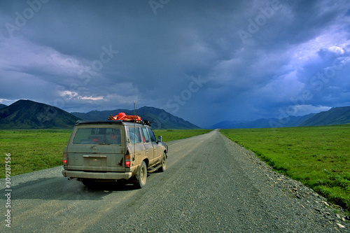 Heading north to Inuvik on Dempster Highway, NWT, Canada photo