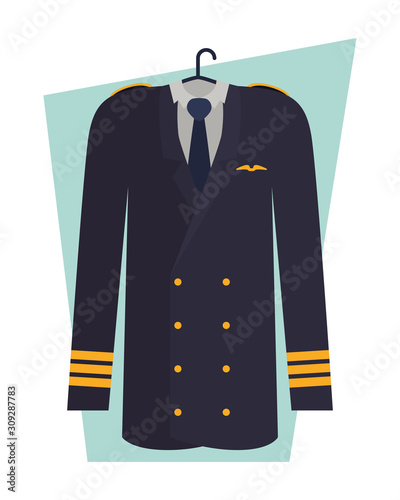 Isolated pilot uniform vector design