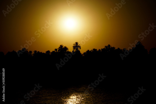 Nile Cruise sunset at Aswan and Luxor Egypt