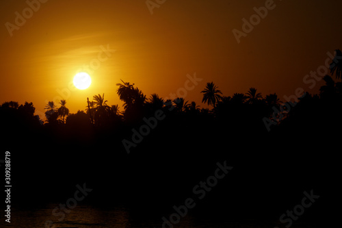 Nile Cruise sunset at Aswan and Luxor Egypt