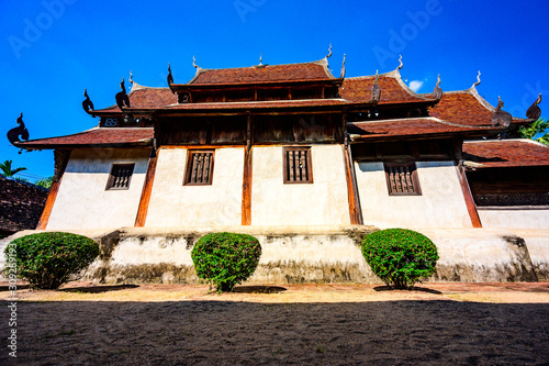 Old church in Wat Ton Kwen or Intharawat temple photo