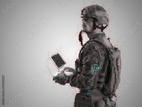 soldier drone technician glitch photo