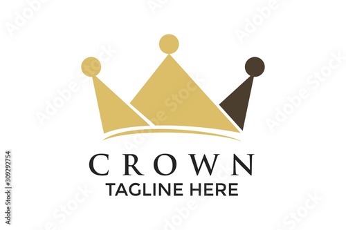 Crown Logo Vector, Creative Crown Abstract Logo Design Vector Template