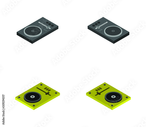 isometric vinyl player