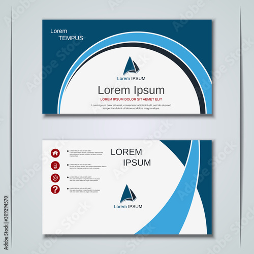 Modern business visiting card vector design template