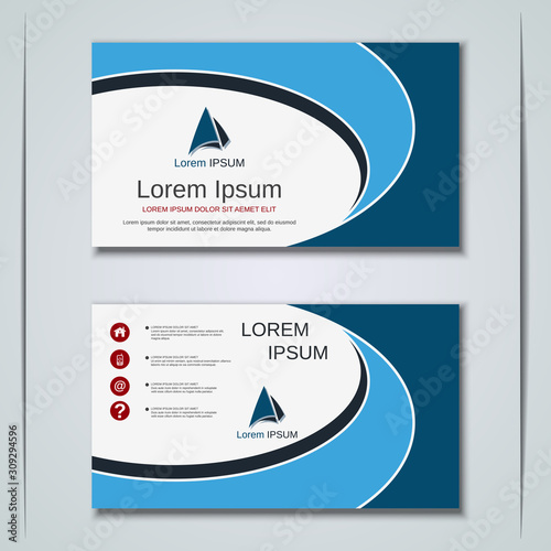 Modern business visiting card vector design template