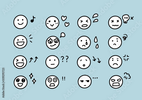 set of face icons