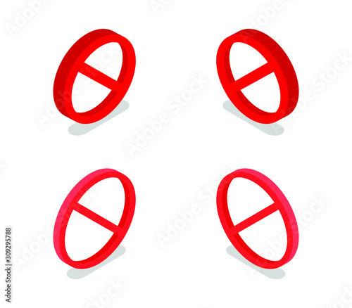 isometric prohibition sign