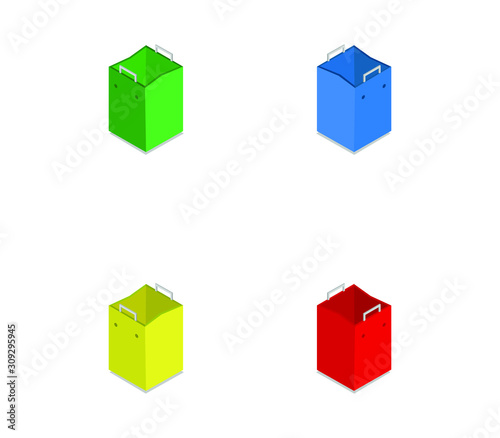 isometric shopping bag