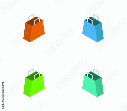 isometric shopping bag