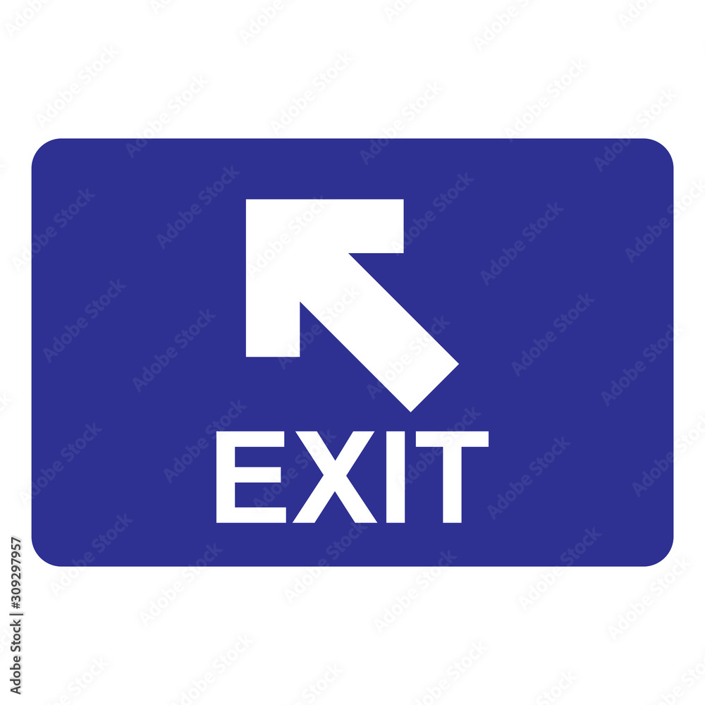 exit with arrow sign exit with arrow sign