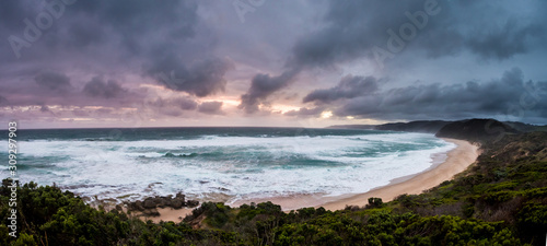 Abstract images of the mighty pacific ocean crashing ashore along the great ocean road photo