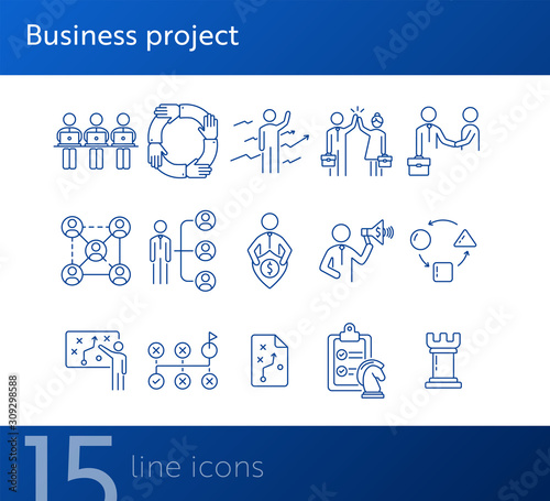 Business project icons