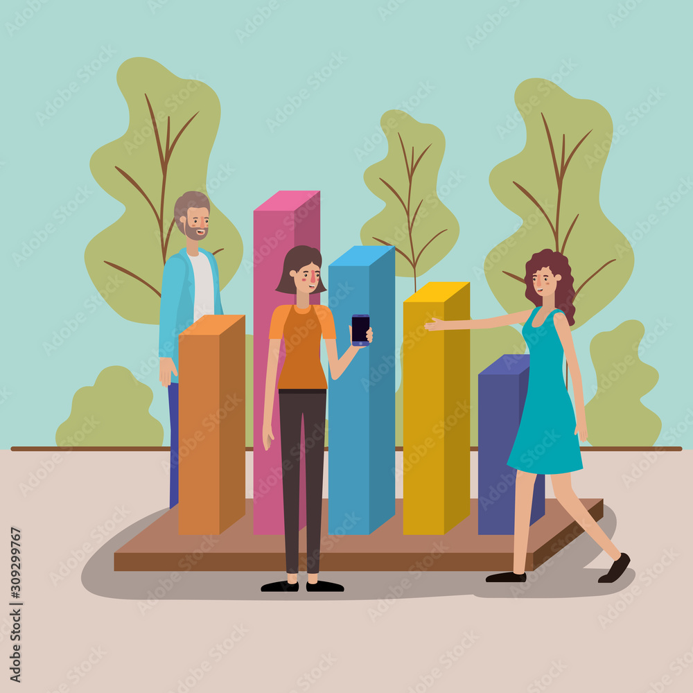 Workflow and people vector design Workflow and people vector design