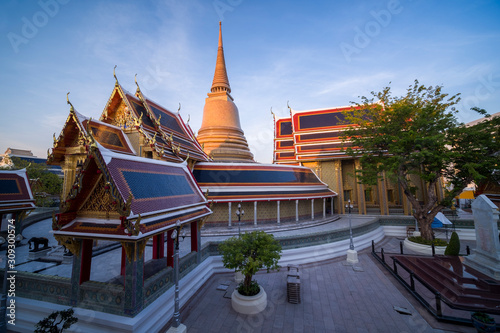 morning time view of the first grade royal monastery, Wat Ratchabophit Sathitmahasimaram, since 1869 Bangkok, Thailand