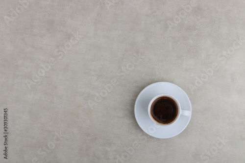 Turkish Coffee Cup - Coffee in a white cup isolated on a white background - with copy space fot text