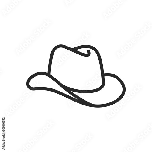 Cowboy hat icon vector logo symbol illustration EPS 10