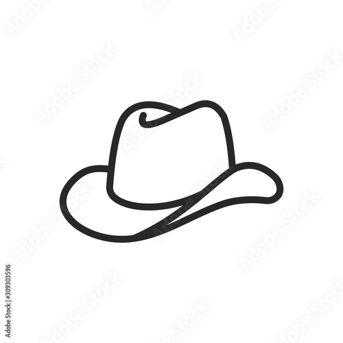 Cowboy hat icon vector logo symbol illustration EPS 10