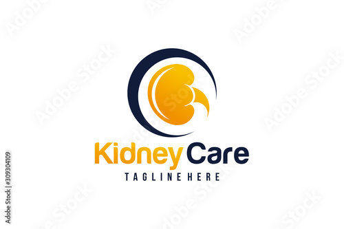 kidney care logo icon vector isolated
