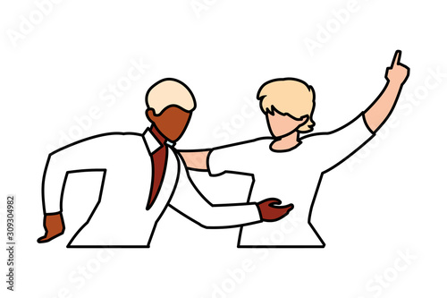 scene of men in dance pose, party, dance club