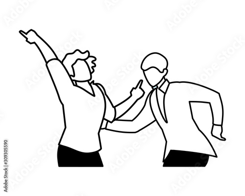 scene of men in dance pose, party, dance club