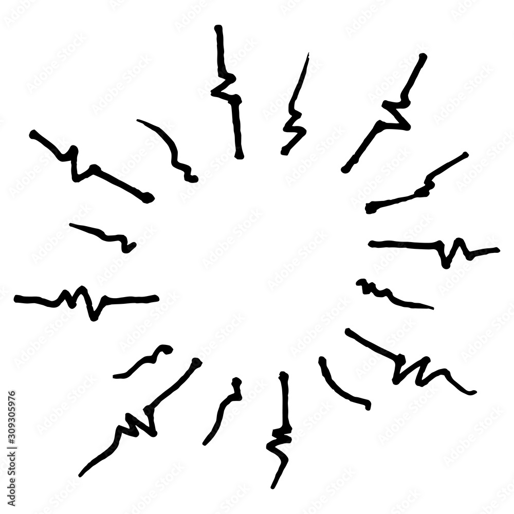 hand drawn doodle starburst, sunburst, firework, explosion set. doodle design element. vector illustration hand drawn doodle starburst, sunburst, firework, explosion set. doodle design element. vector illustration