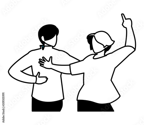 scene of men in dance pose, party, dance club