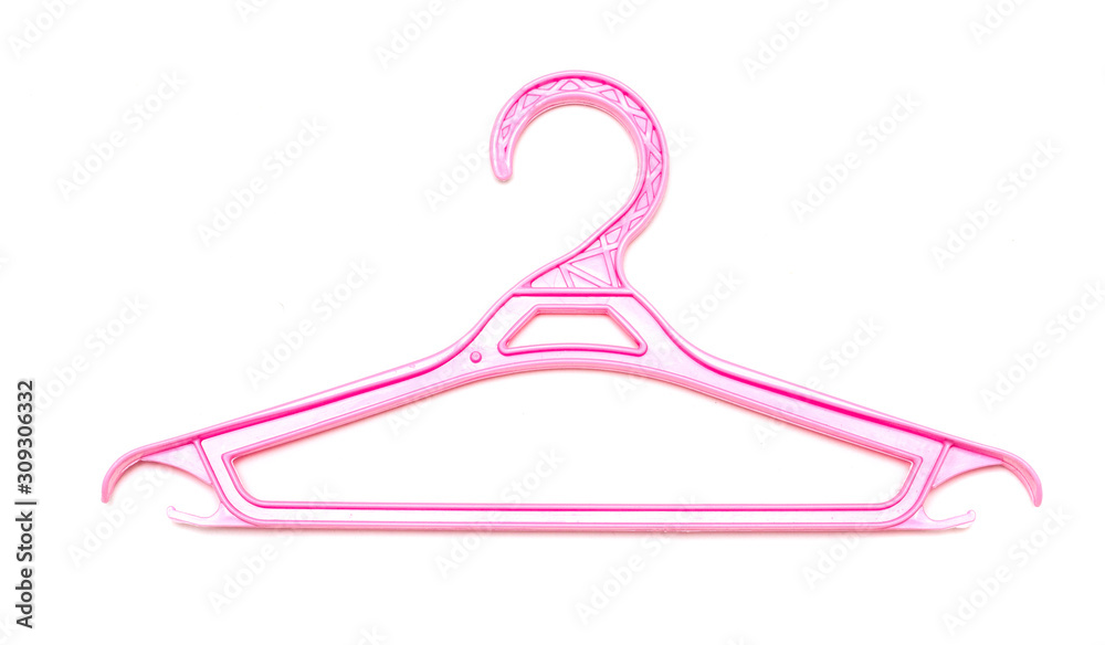 Plastic clothes hangers on a white background. Plastic clothes hangers on a white background.