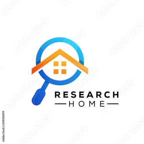modern home search logo design
