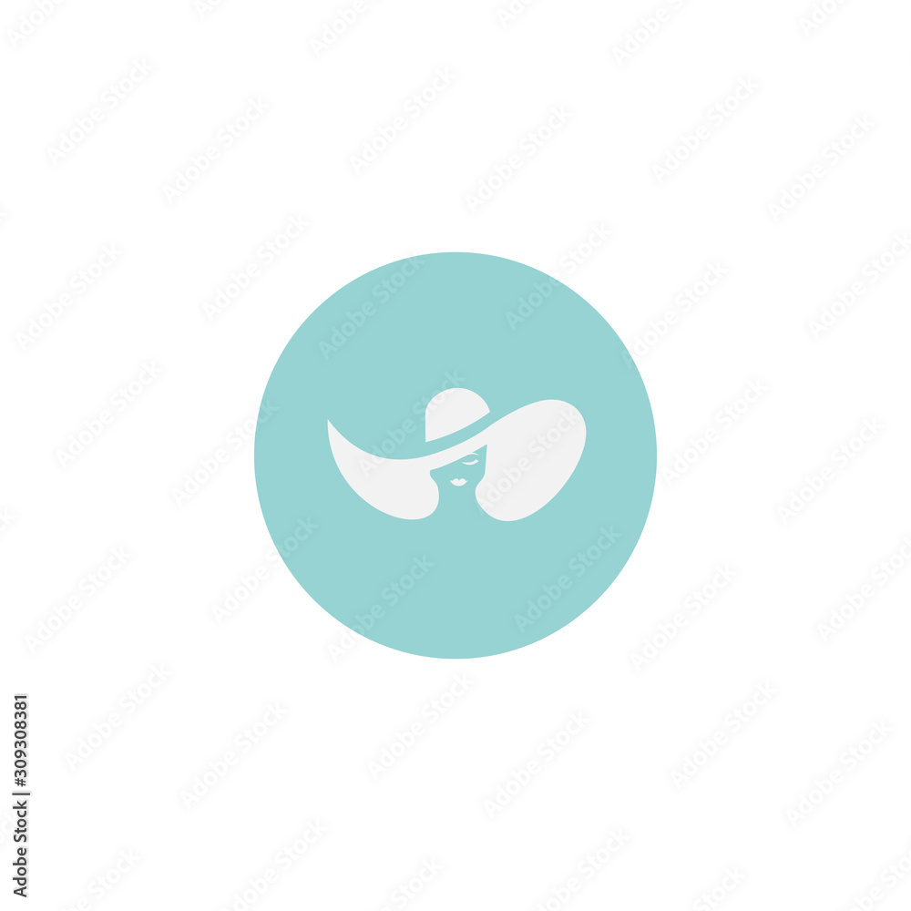 Beauty logo with white background, Beauty salon cosmetics spa hair Logotype concept icon,
