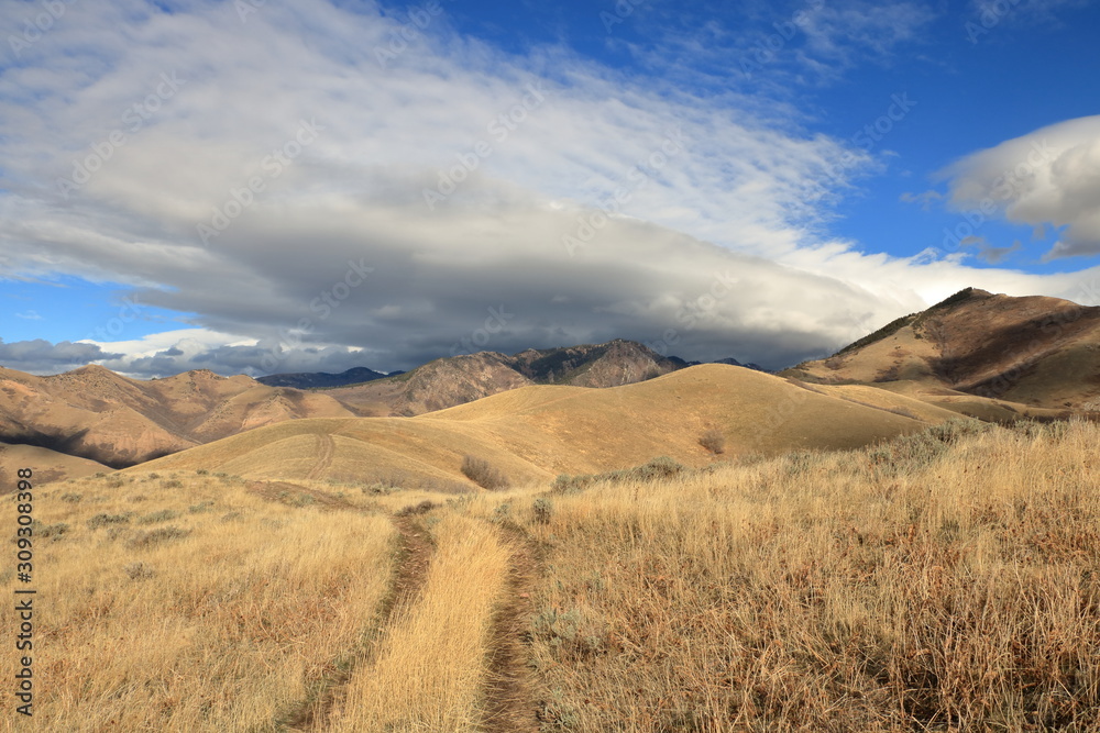 Dry mountains after a long hot summer in the Wasatch mountains Dry mountains after a long hot summer in the Wasatch mountains