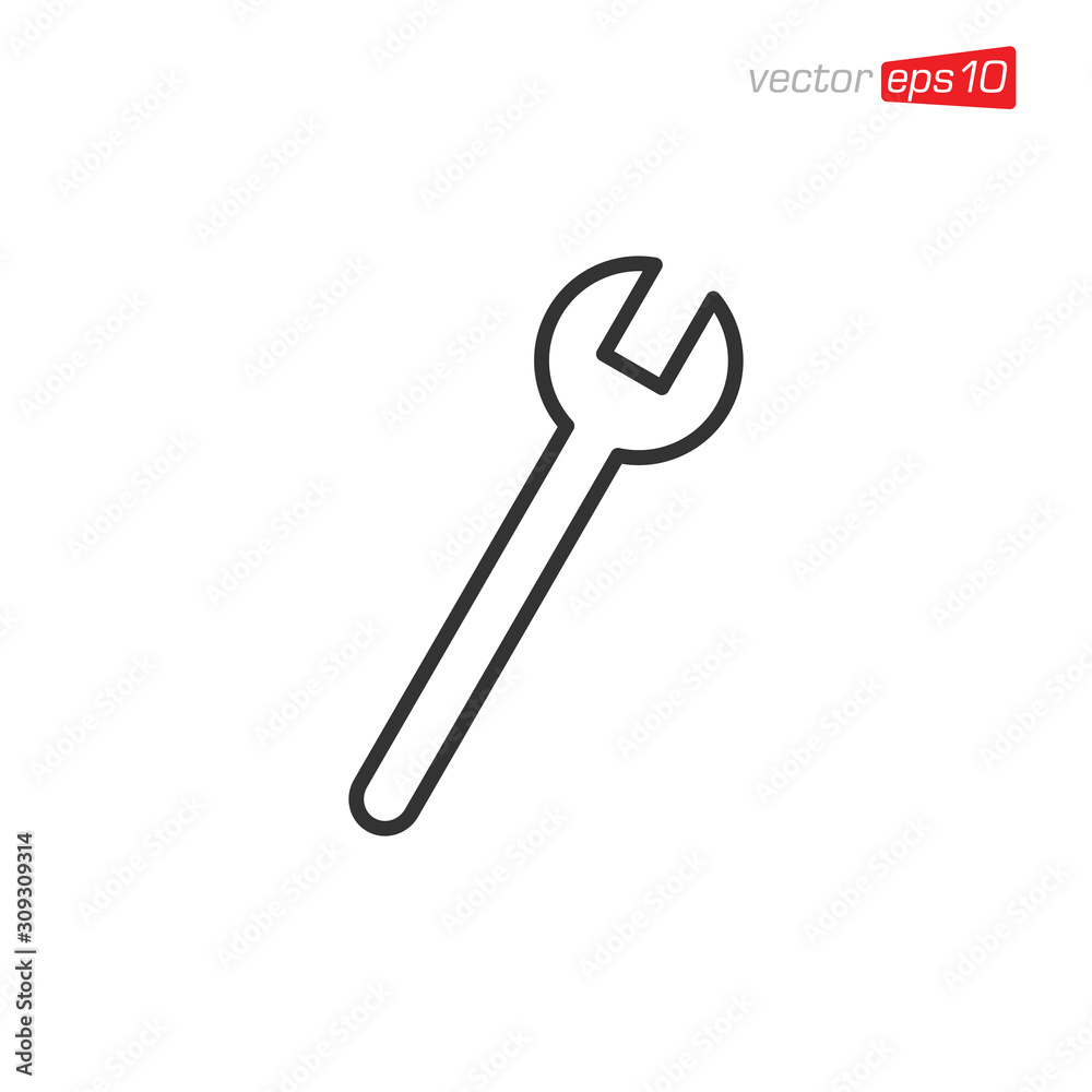 Tool Wrench Icon Design Vector