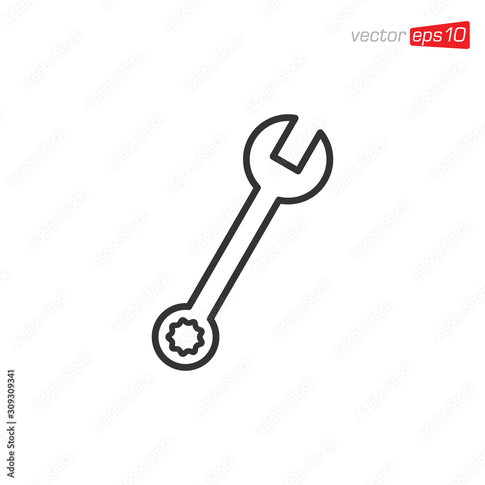 Tool Wrench Icon Design Vector